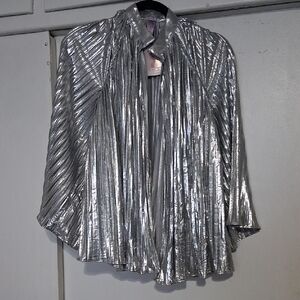 Savage X Fenty Shimmering Silver Blouse